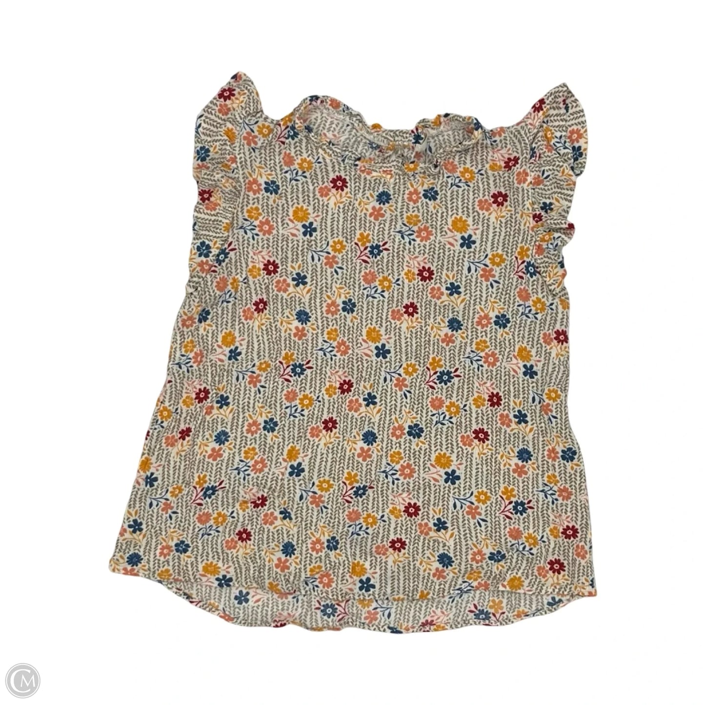 Blouse Short Sleeve By Les Amis In Floral Print, Size: M