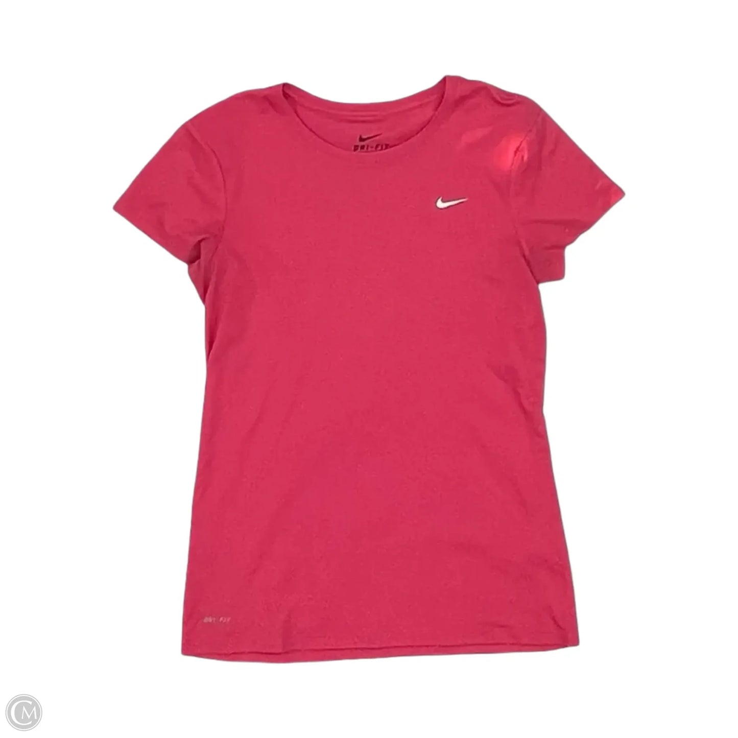 Athletic Top Short Sleeve By Nike In Pink, Size: S