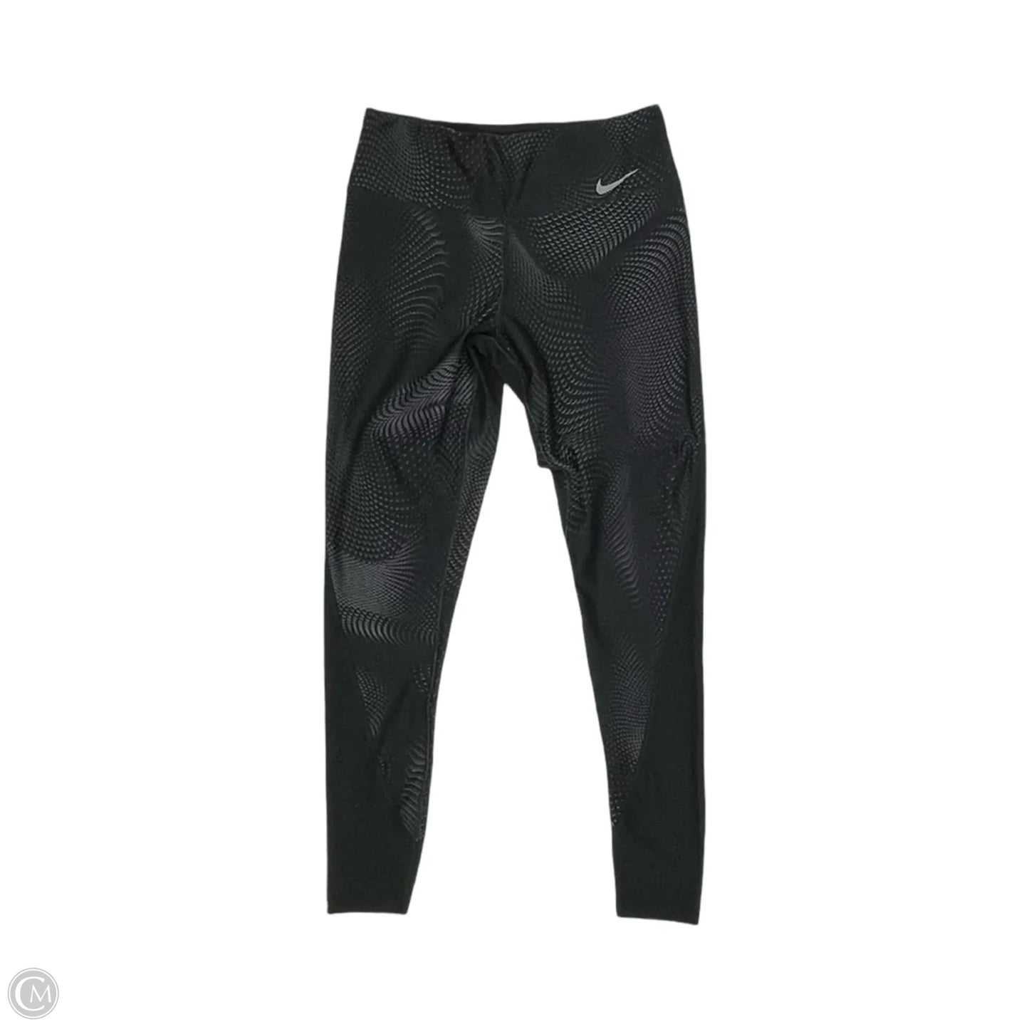 Athletic Leggings By Nike In Black & Grey, Size: M