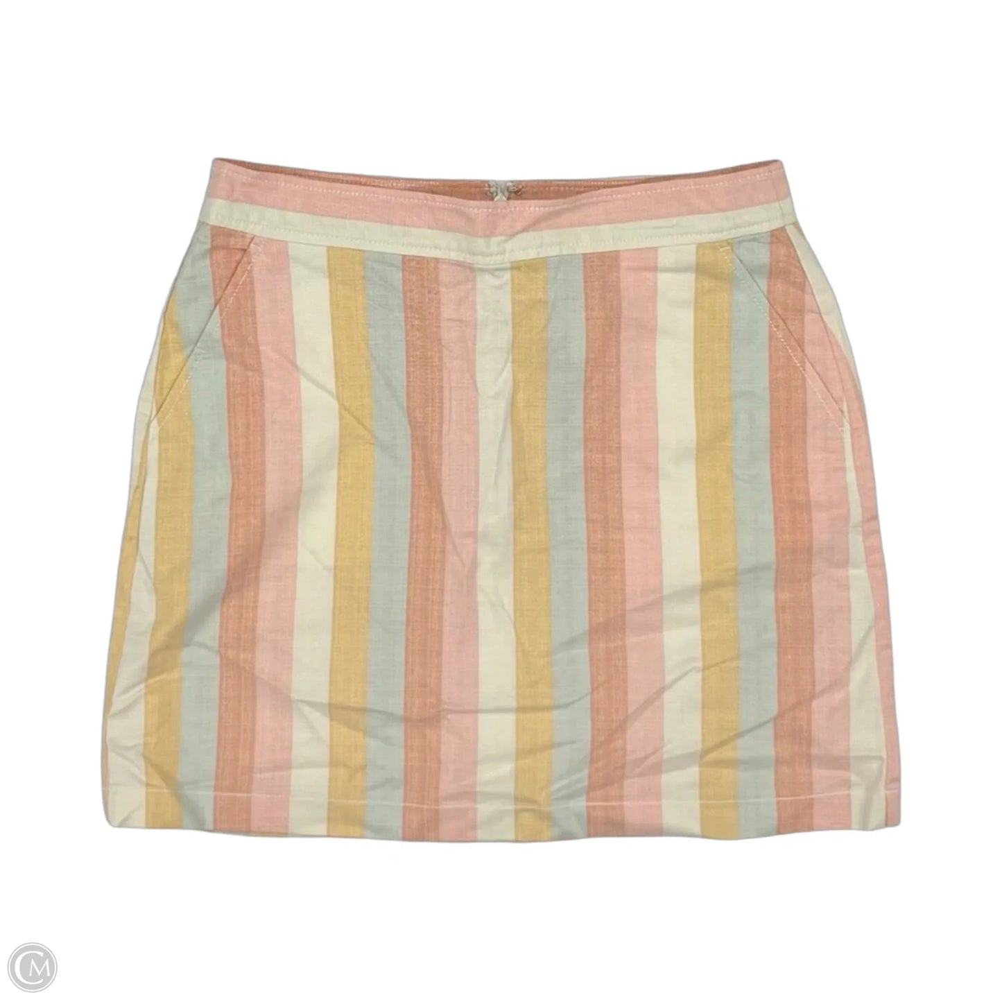Skirt Mini & Short By Loft In Striped Pattern, Size: 8