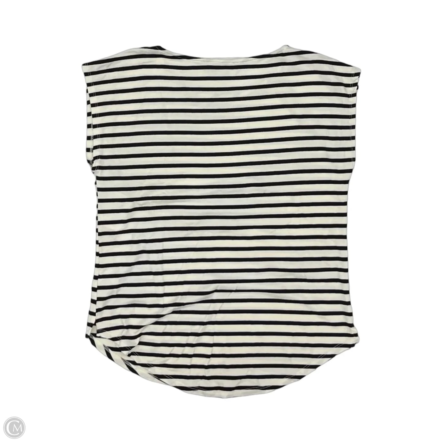 Top Short Sleeve By Green Envelope In Black & Cream, Size: M
