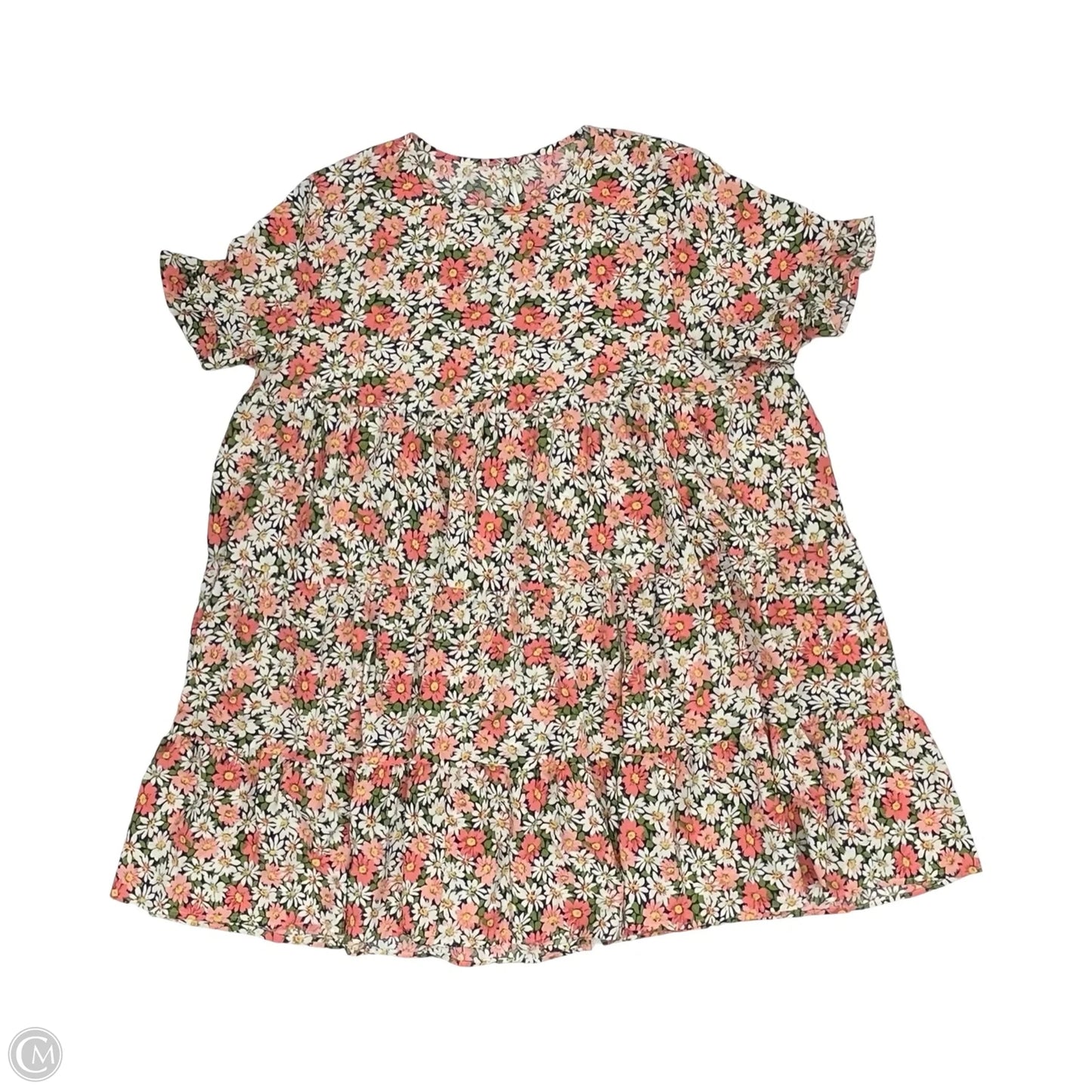 Dress Casual Short By Shein In Floral Print, Size: 4x