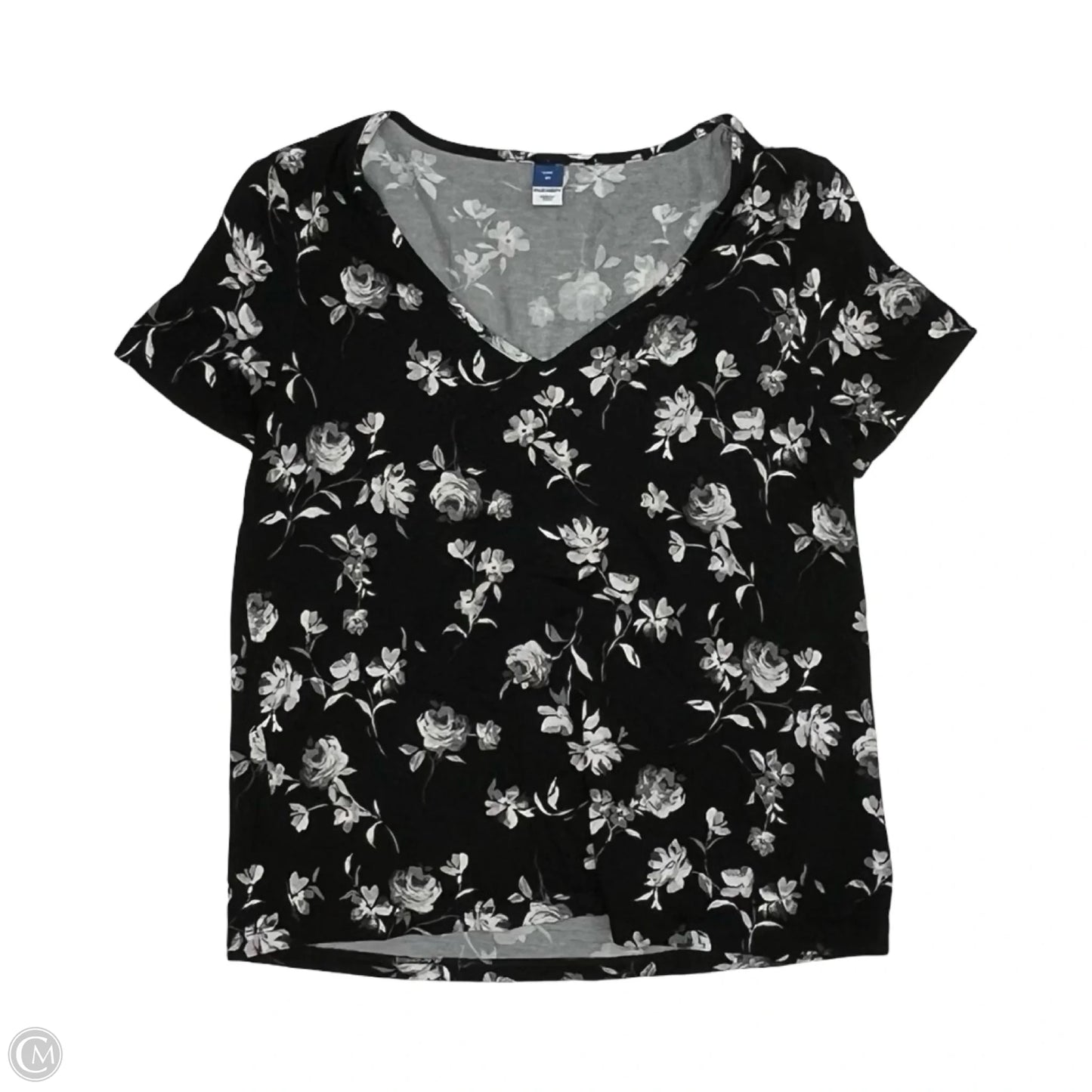 Top Short Sleeve By Old Navy In Black & White, Size: Xs