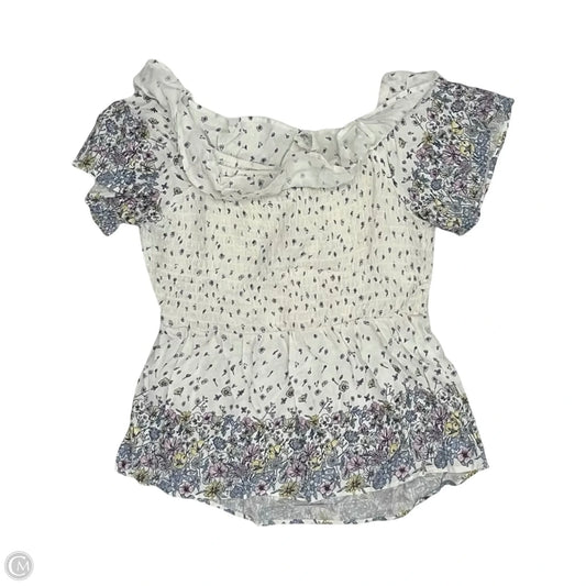 Blouse Short Sleeve By Maurices In Floral Print, Size: M