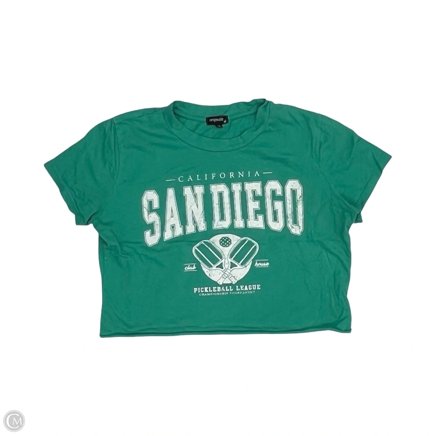 Top Short Sleeve By Originality In Green, Size: M