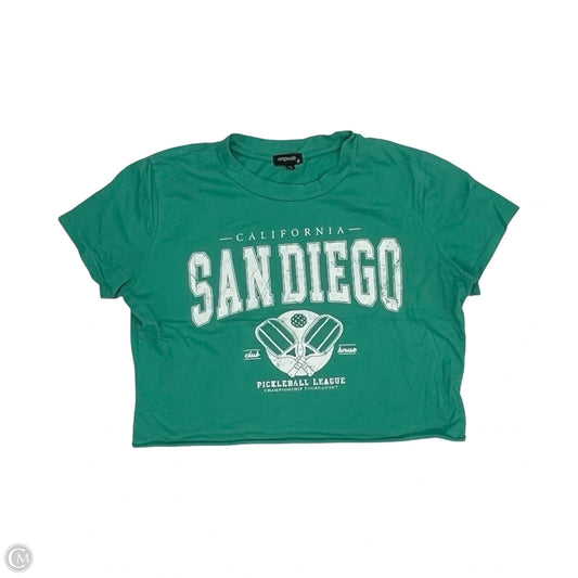 Top Short Sleeve By Originality In Green, Size: M