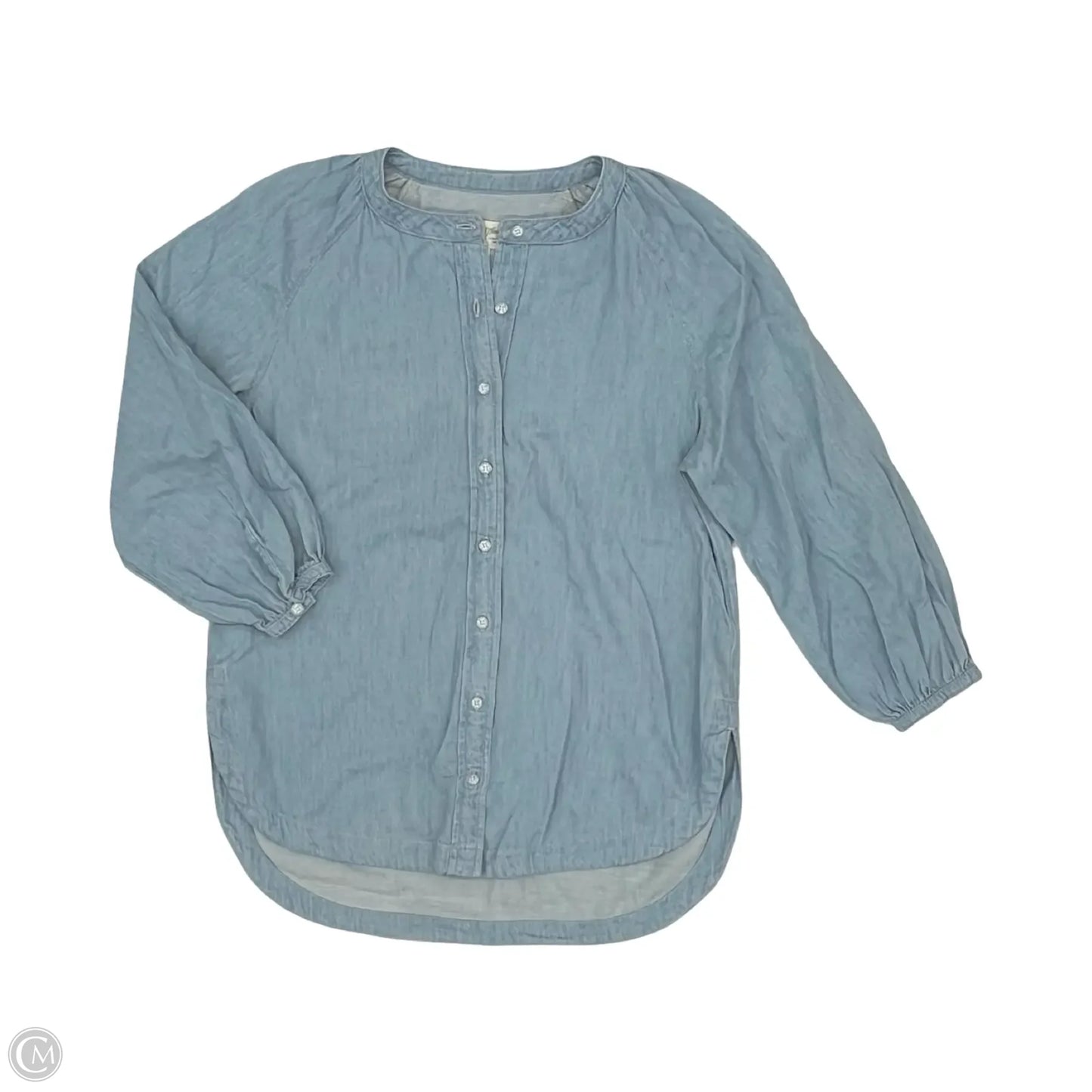 Top Long Sleeve By Universal Thread In Blue Denim, Size: Xs