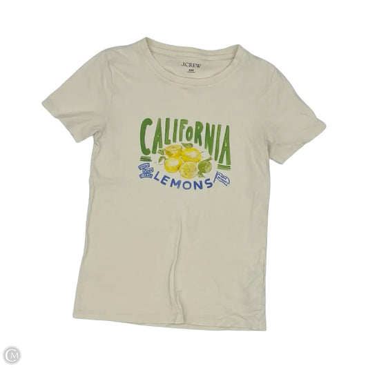 Top Short Sleeve By J. Crew In Tan, Size: Xxs