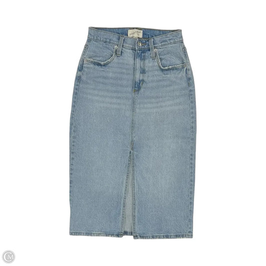 Skirt Midi By Universal Thread In Blue Denim, Size: 0