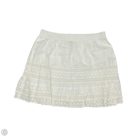Skirt Mini & Short By Loft In White, Size: Xl