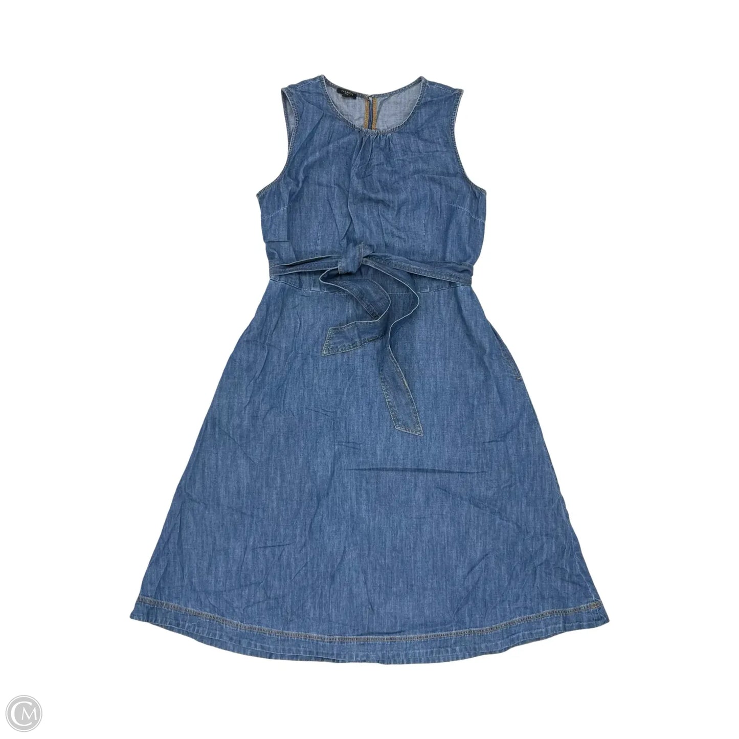 Dress Casual Midi By Talbots In Blue Denim, Size: 14p