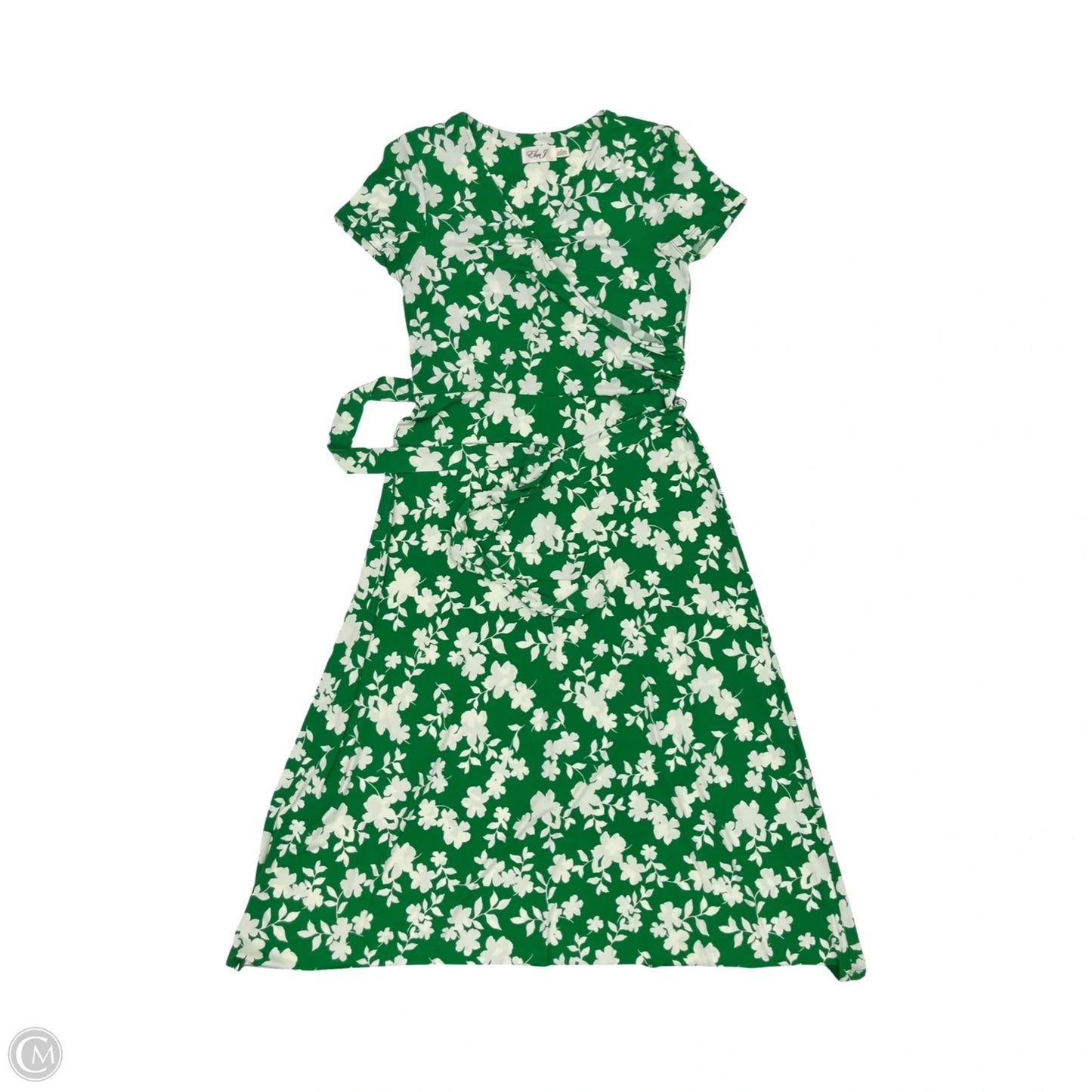 Dress Casual Midi By Eliza J In Cream & Green, Size: M