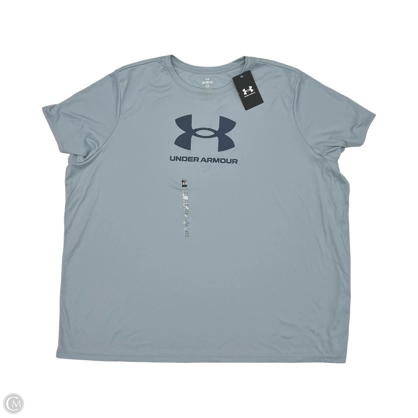 Athletic Top Short Sleeve By Under Armour In Blue, Size: 3x