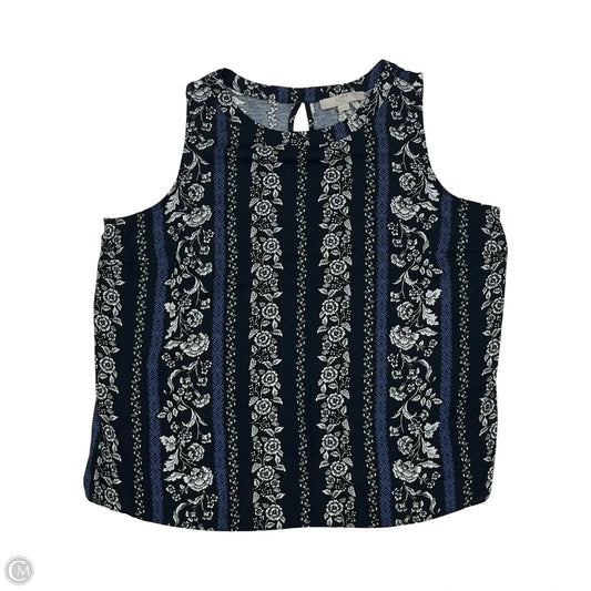 Blouse Short Sleeve By Loft In Black & White, Size: 3x
