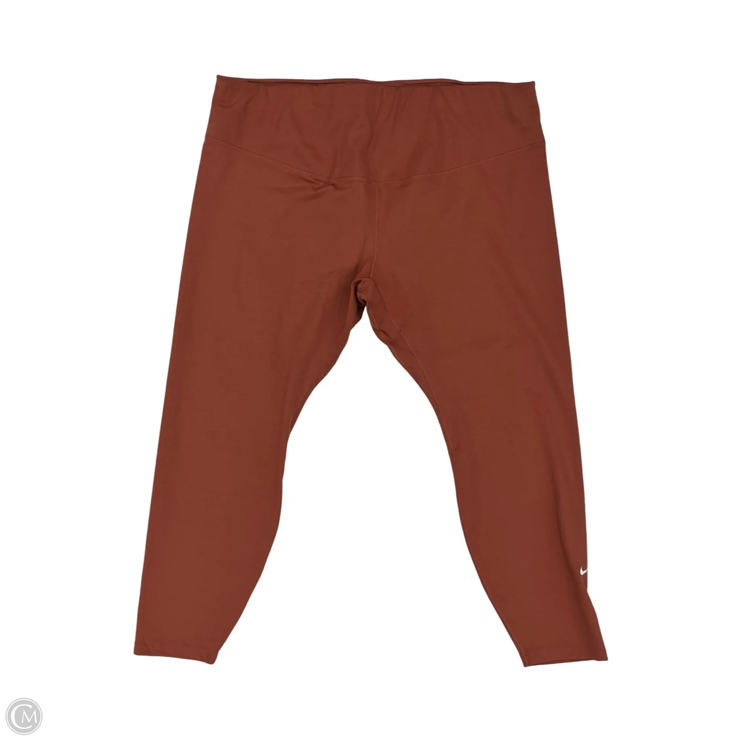 Athletic Leggings Capris By Nike In Orange, Size: 3x