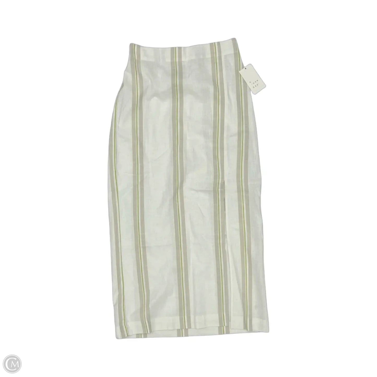 Skirt Midi By A New Day In Striped Pattern, Size: S