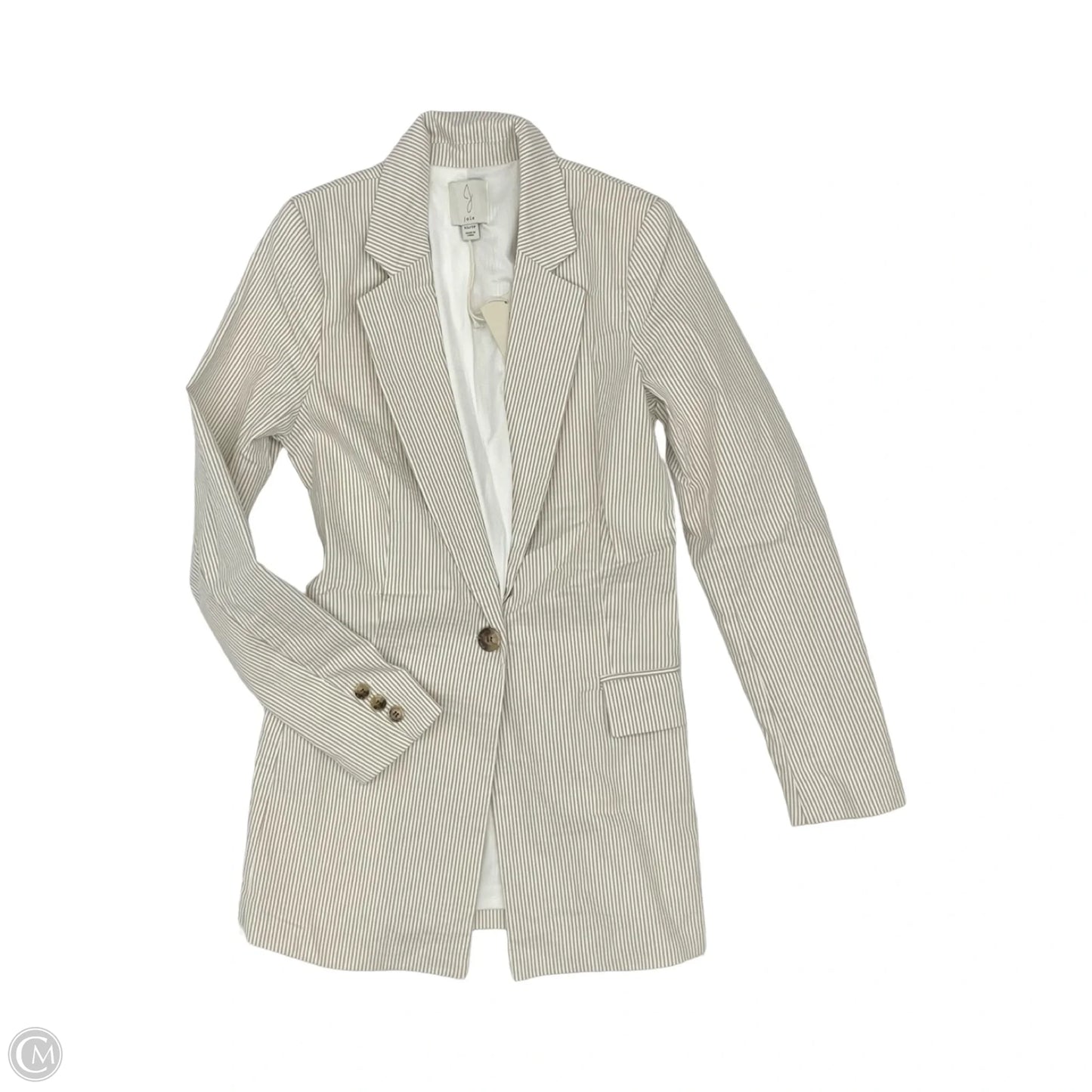 Blazer By Joie In Tan & White, Size: Xs