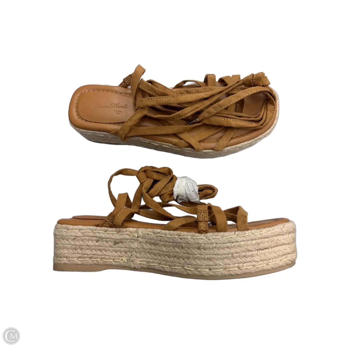 Sandals Heels Platform By Universal Thread In Brown, Size: 6