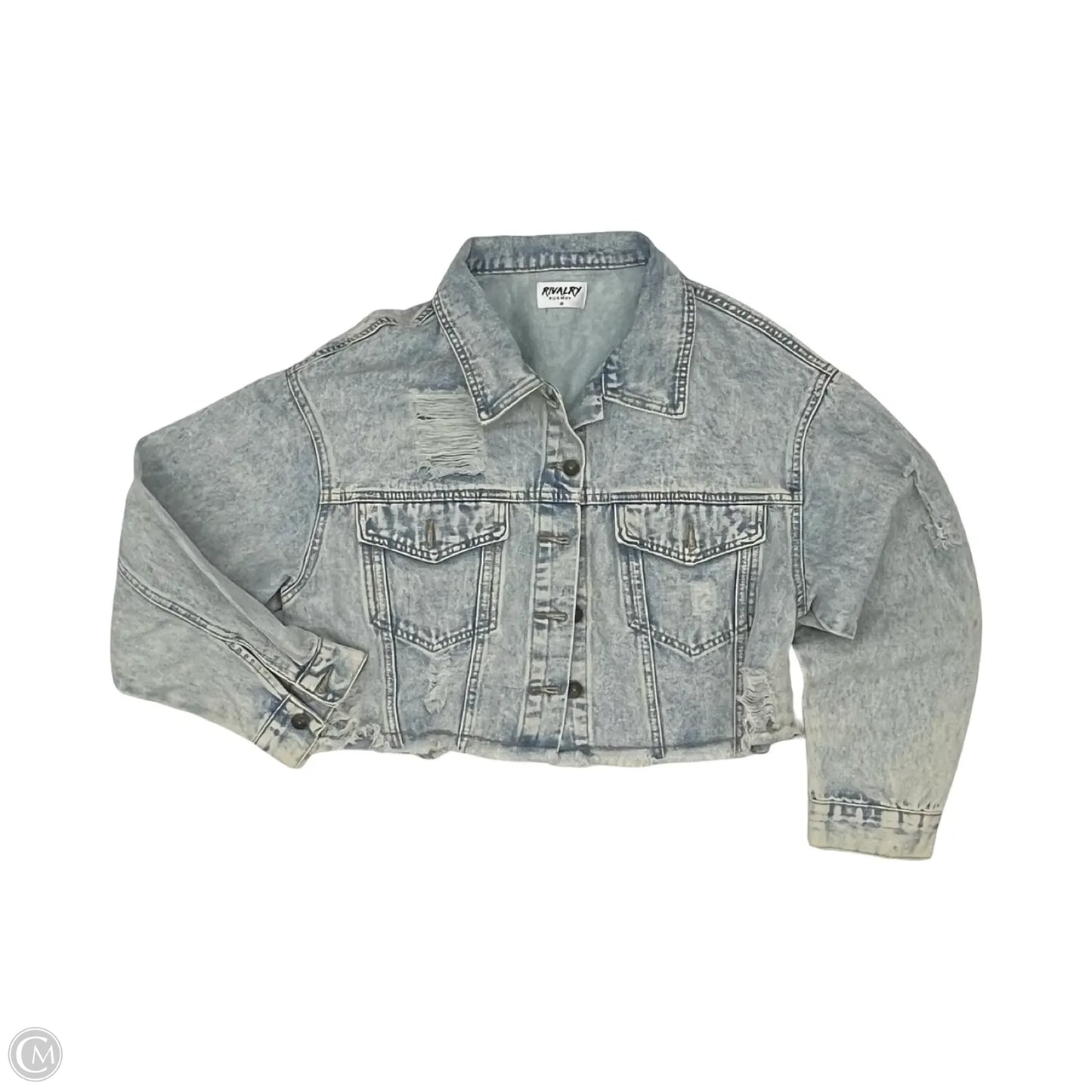Jacket Denim By Clothes Mentor In Blue Denim, Size: M