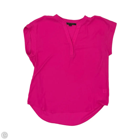 Blouse Short Sleeve By Cynthia Steffe In Pink, Size: L