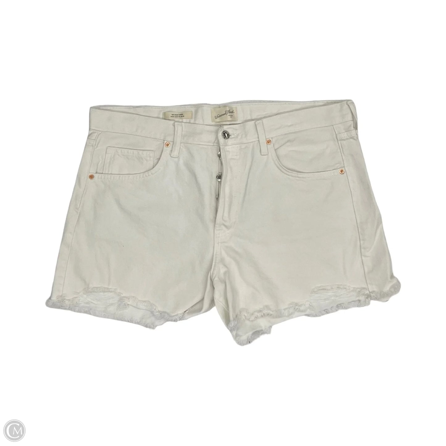 Shorts By Universal Thread In Cream Denim, Size: 14