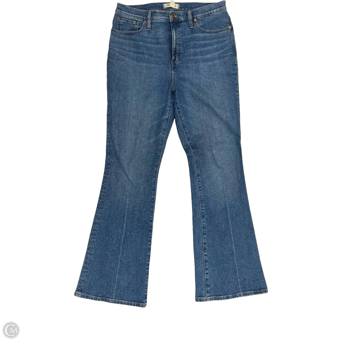 Jeans Flared By Madewell In Blue Denim, Size: 12tall
