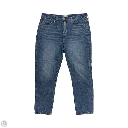 Jeans Straight By Madewell In Blue Denim, Size: 12