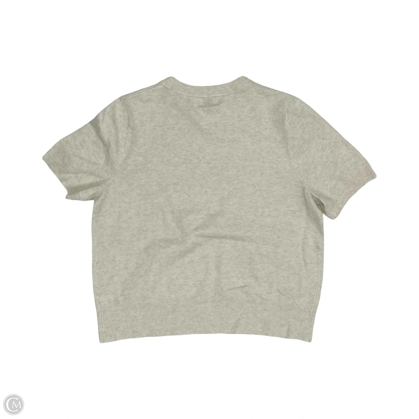 Sweater Short Sleeve By A New Day In Cream, Size: L
