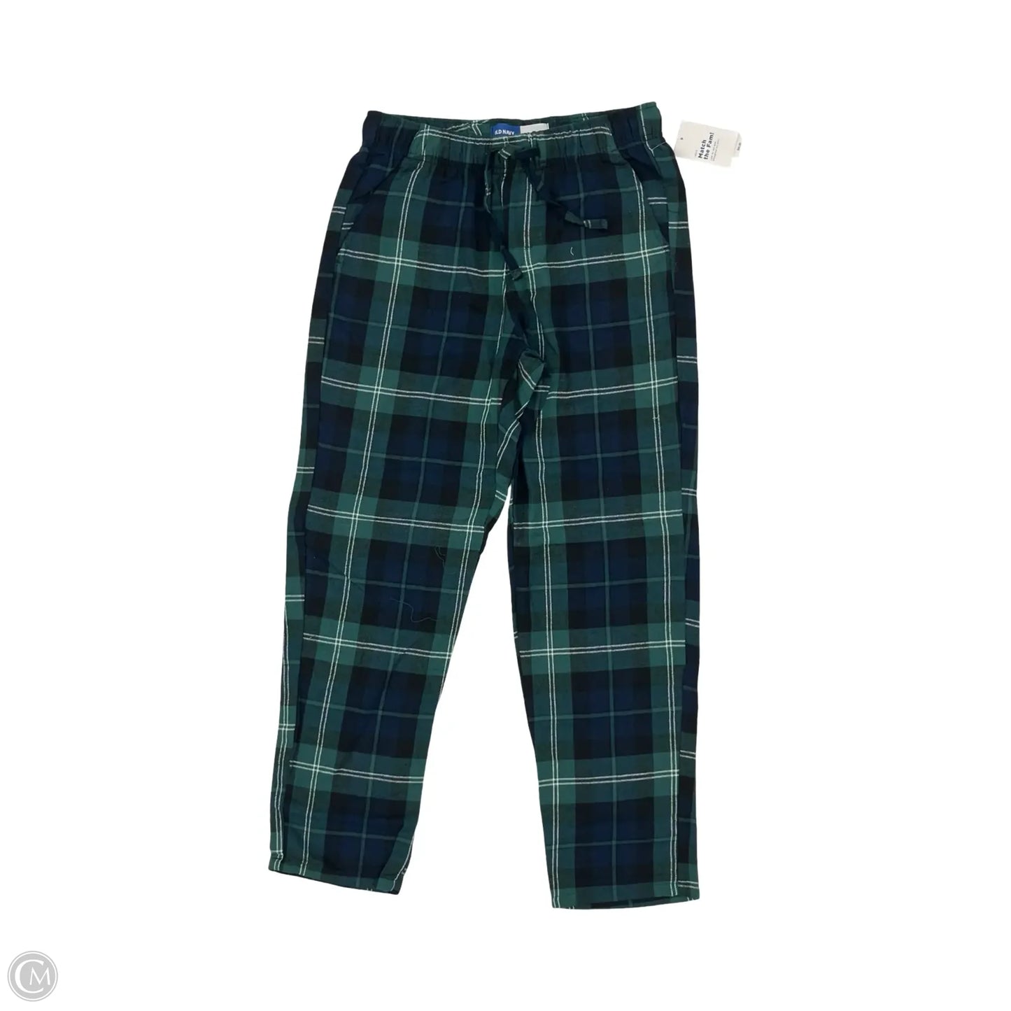 Pajama Pants By Old Navy In Blue & Green, Size: L