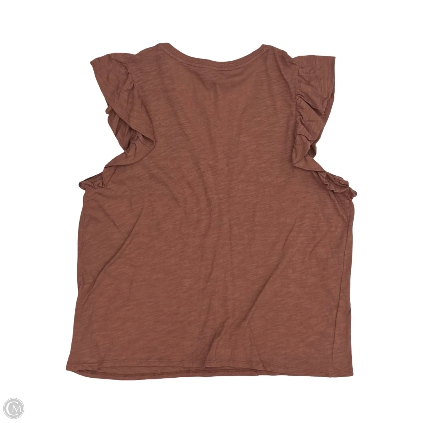 Top Short Sleeve By Express In Brown, Size: Xl