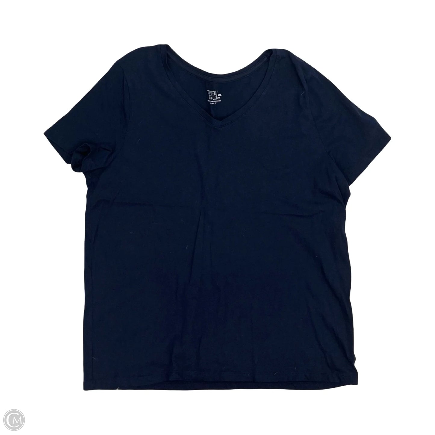 Top Short Sleeve By Time And Tru In Navy, Size: Xxl