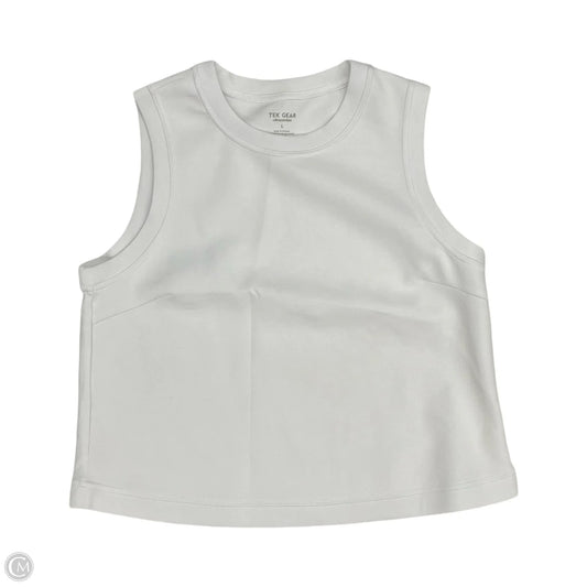Athletic Tank Top By Tek Gear In White, Size: L