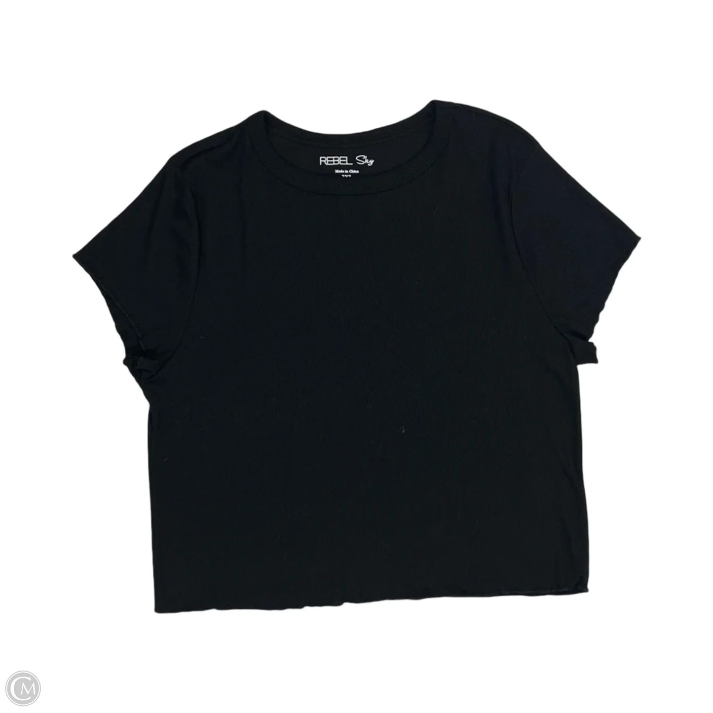 Top Short Sleeve By Clothes Mentor In Black, Size: 2x