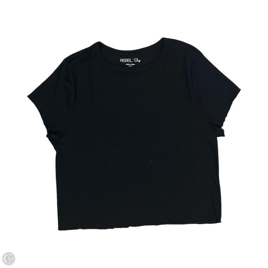 Top Short Sleeve By Clothes Mentor In Black, Size: 2x