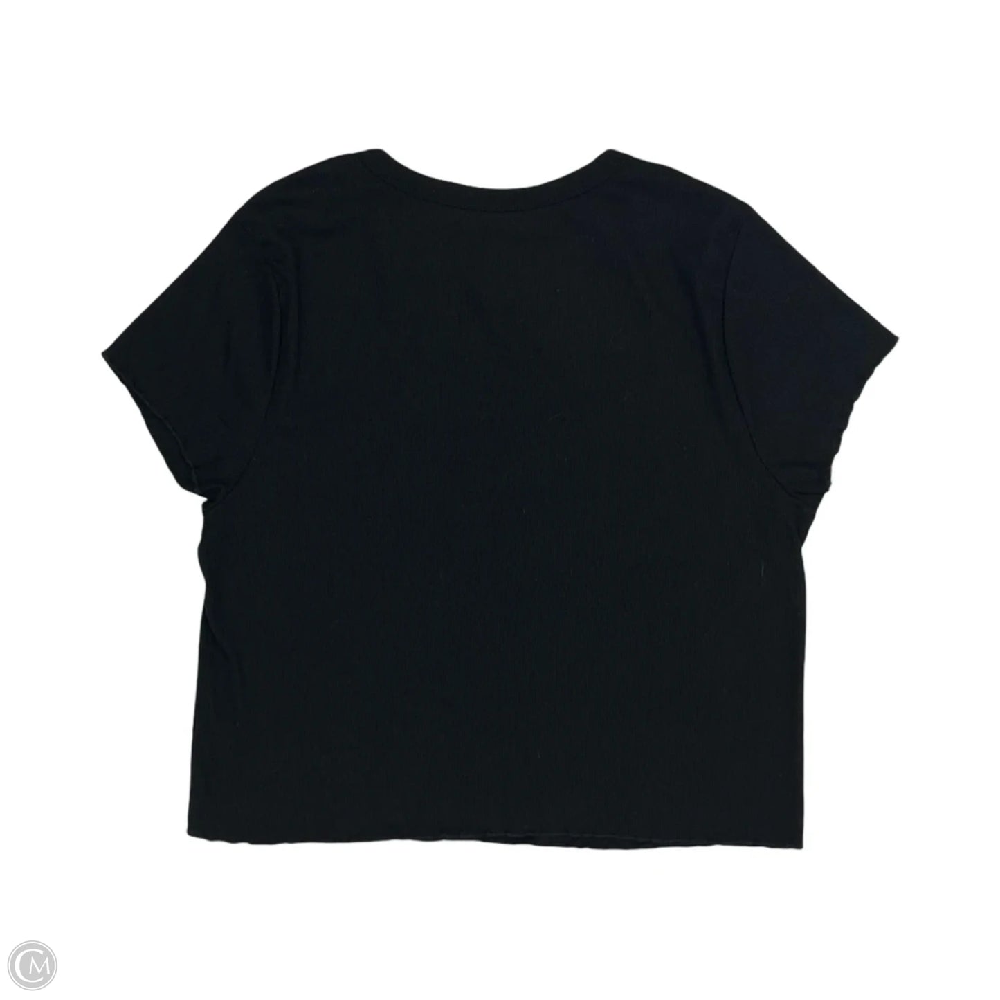 Top Short Sleeve By Clothes Mentor In Black, Size: 2x