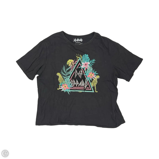 Top Short Sleeve By Clothes Mentor In Black, Size: L