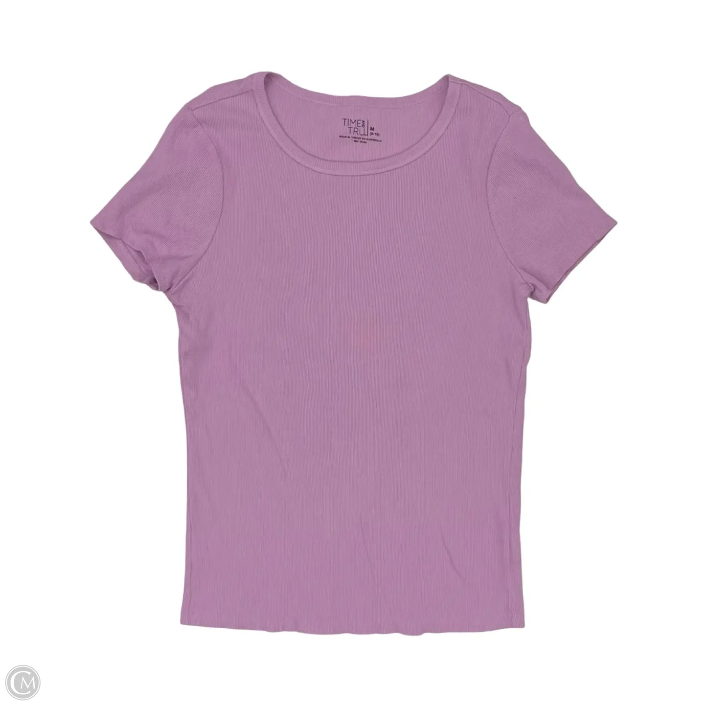Top Short Sleeve By Time And Tru In Purple, Size: M