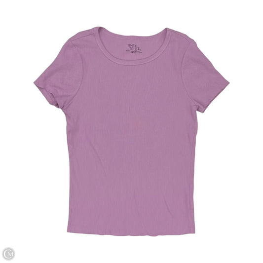 Top Short Sleeve By Time And Tru In Purple, Size: M