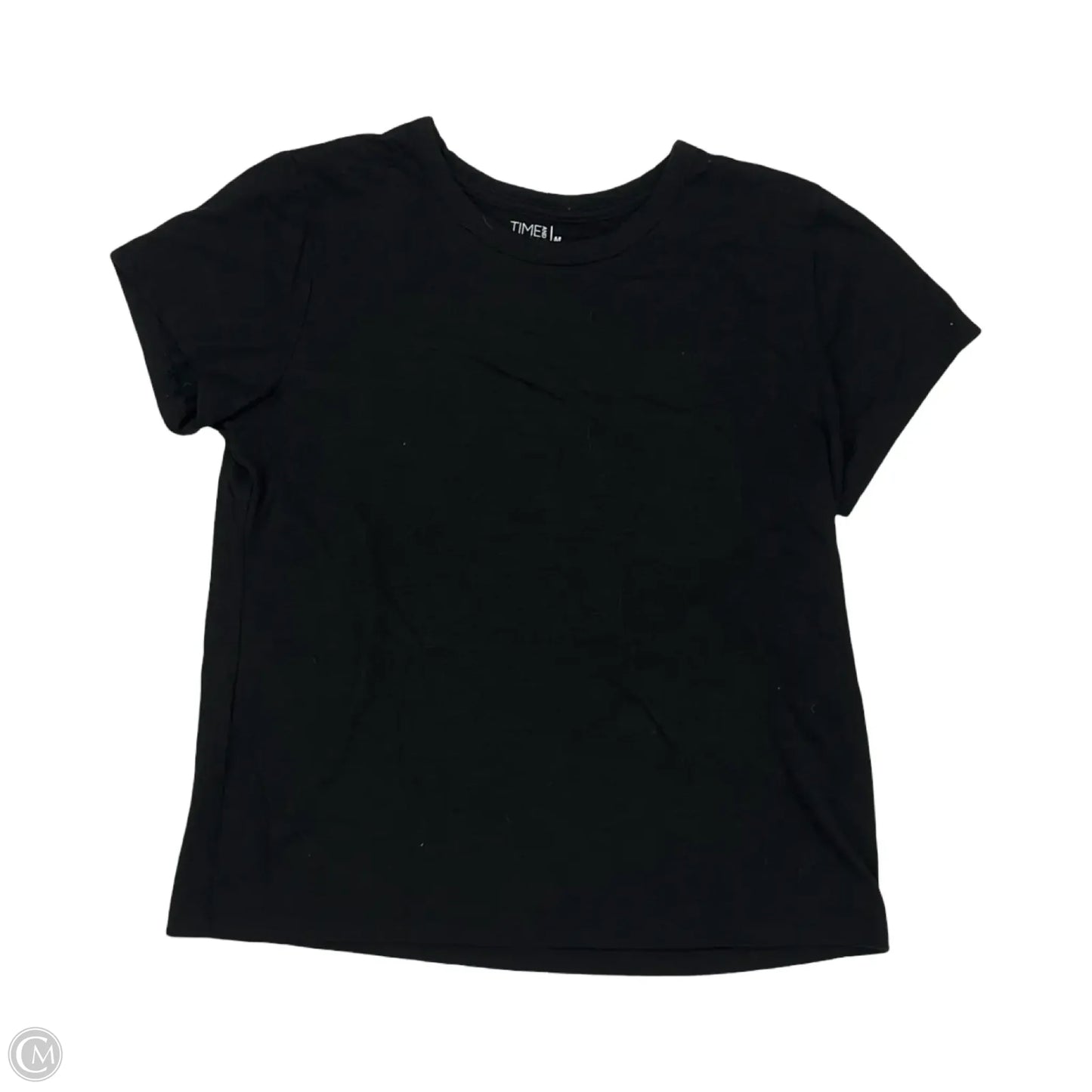 Top Short Sleeve By Time And Tru In Black, Size: M