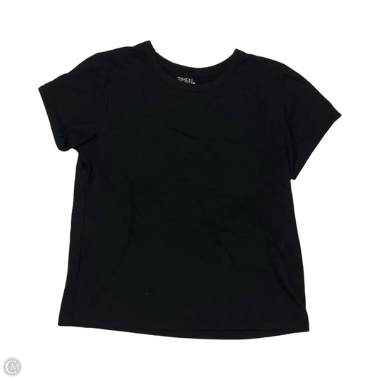 Top Short Sleeve By Time And Tru In Black, Size: M