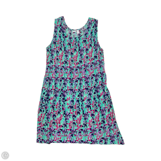 Dress Casual Midi By Kaktus In Green & Purple, Size: 3x
