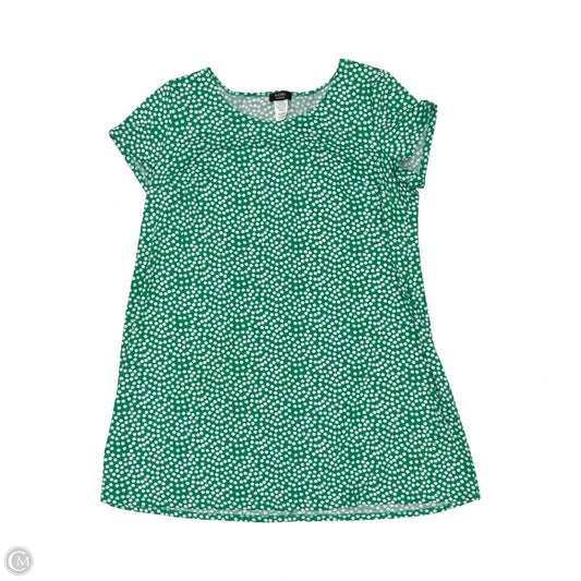Dress Casual Short By Msk In Green & White, Size: 3x