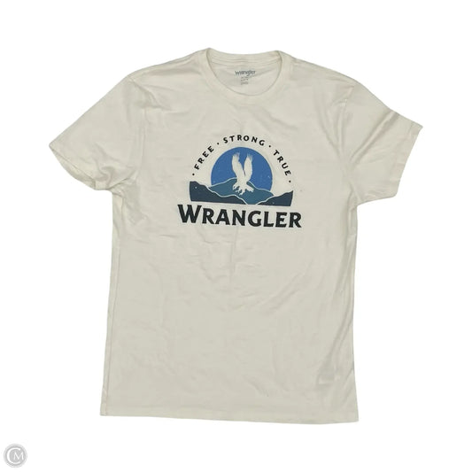 Top Short Sleeve By Wrangler In Cream, Size: M