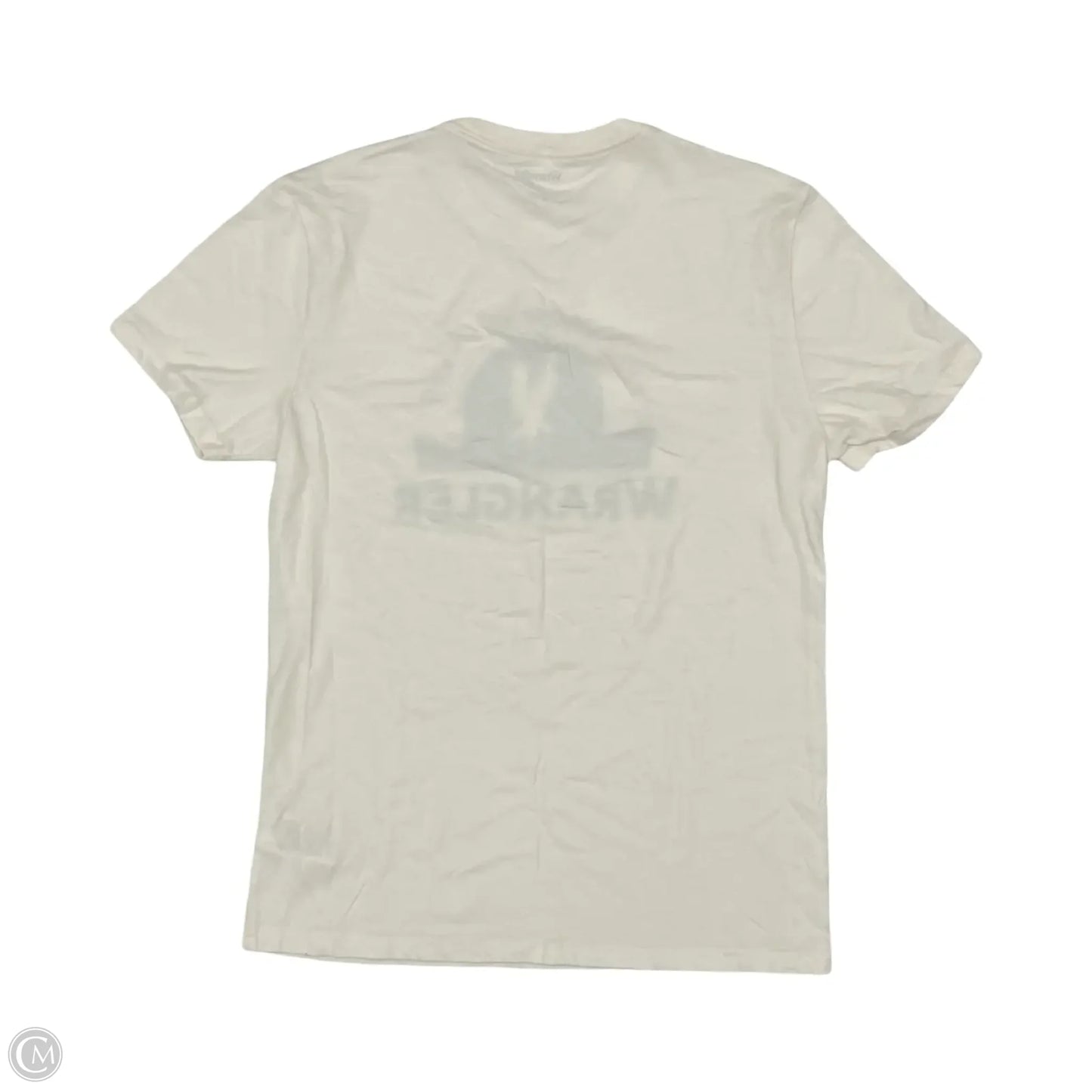 Top Short Sleeve By Wrangler In Cream, Size: M