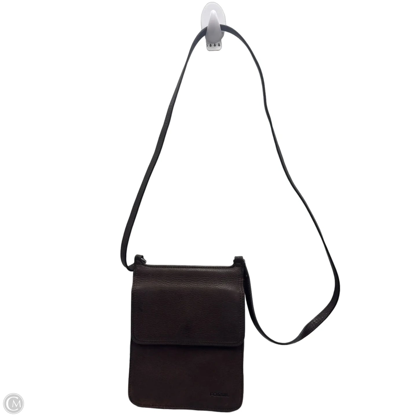 Crossbody Leather By Fossil, Size: Medium