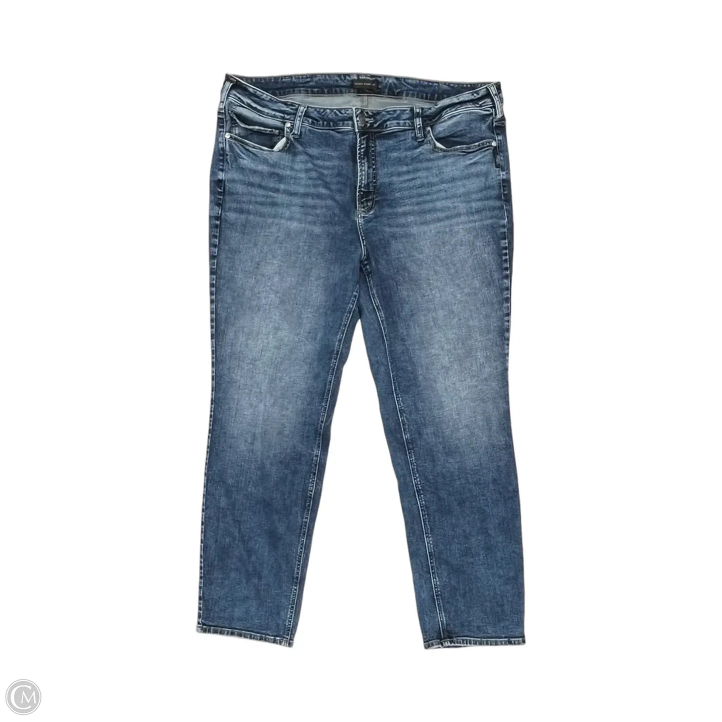 Jeans Skinny By Silver In Blue Denim, Size: 22