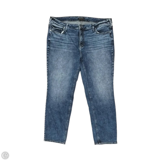 Jeans Skinny By Silver In Blue Denim, Size: 22