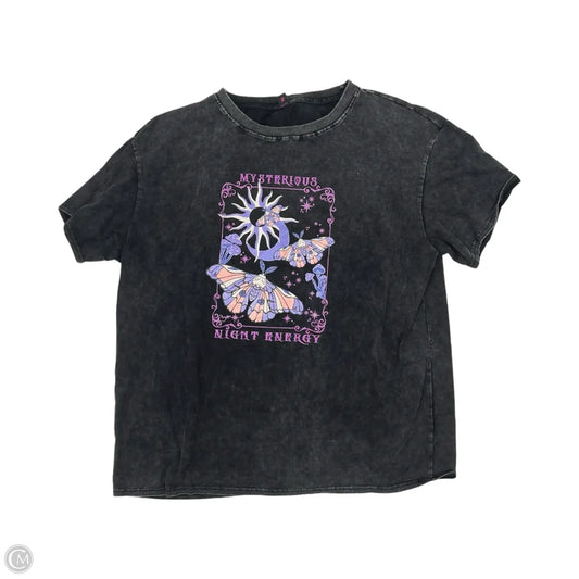 Top Short Sleeve By Romwe In Grey, Size: 6