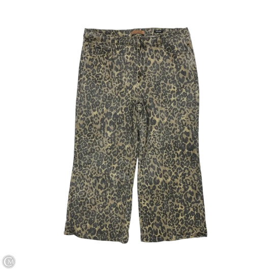 Jeans Wide Leg By Judy Blue In Leopard Print, Size: 24