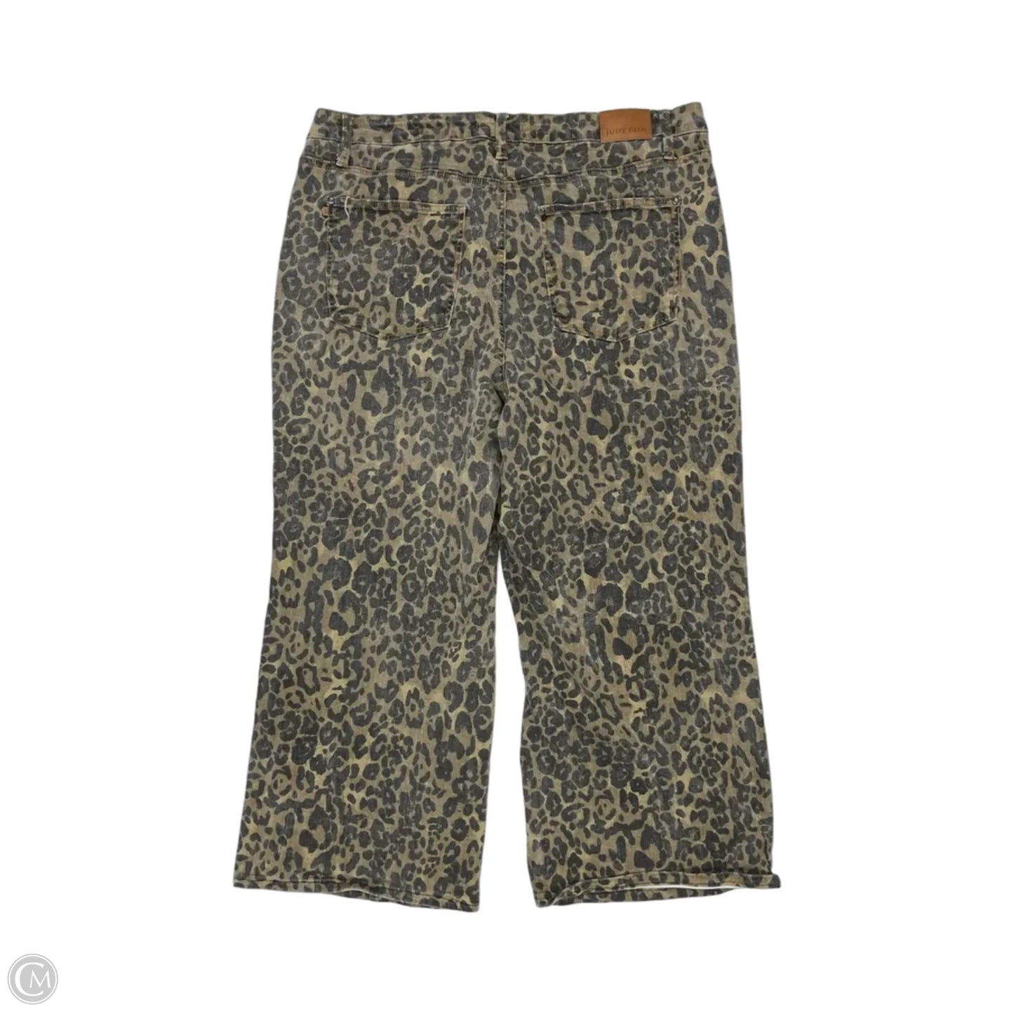 Jeans Wide Leg By Judy Blue In Leopard Print, Size: 24